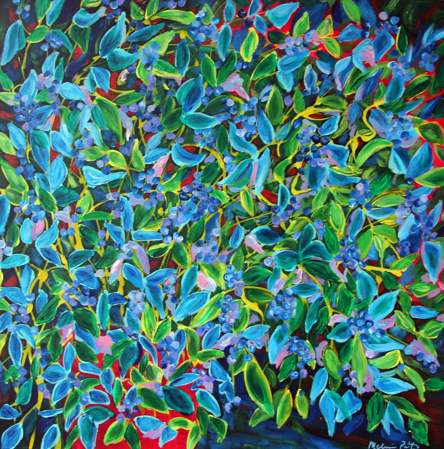 Bursting Blueberries - ORIGINAL PAINTING
