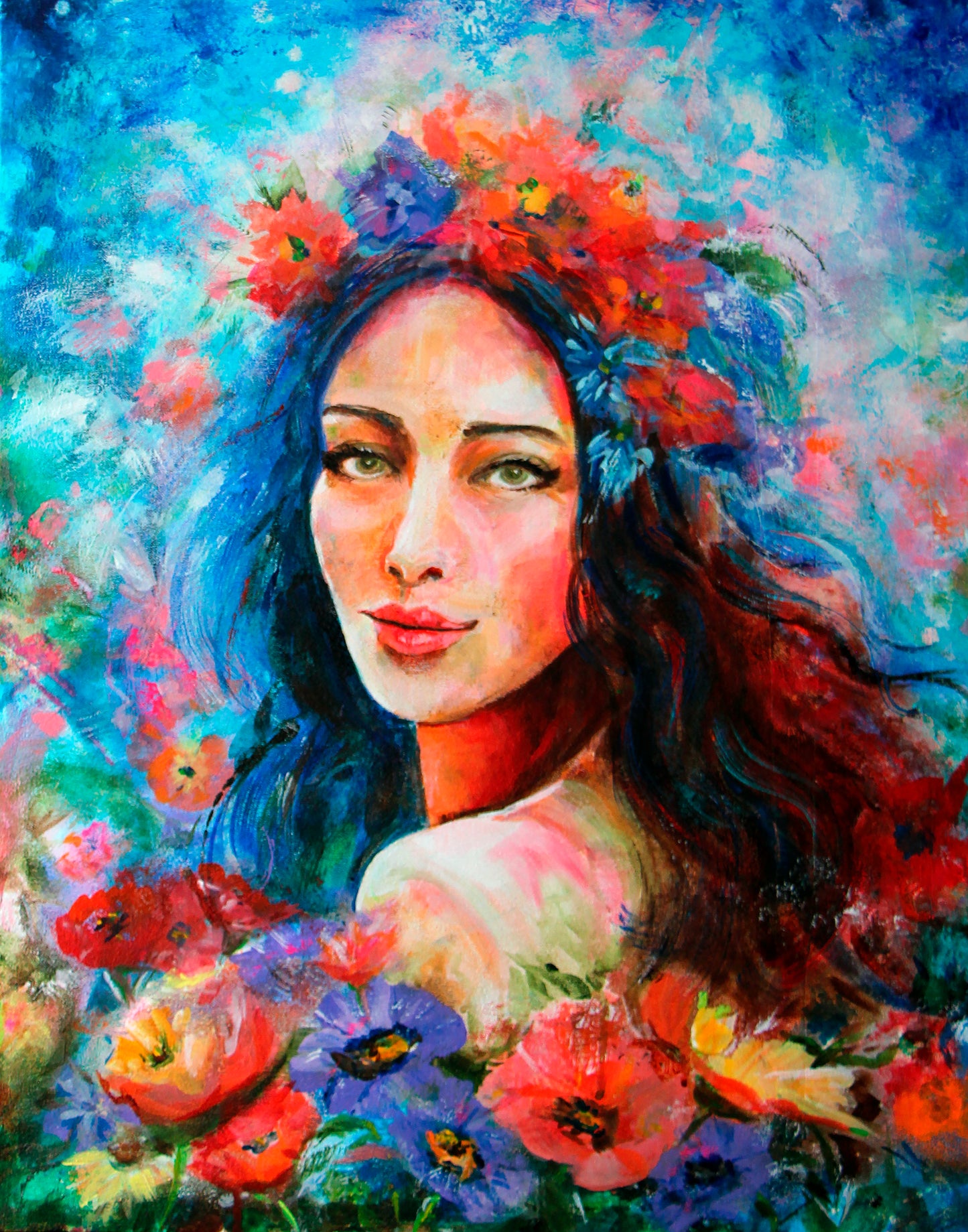 In A Beautiful Garden - Fine Art Print