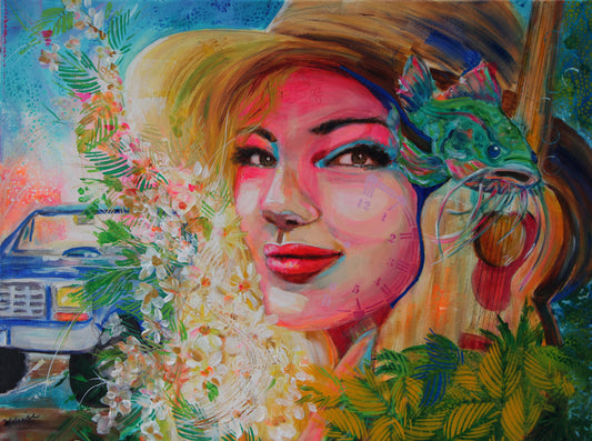 Just A Country Girl - ORIGINAL PAINTING
