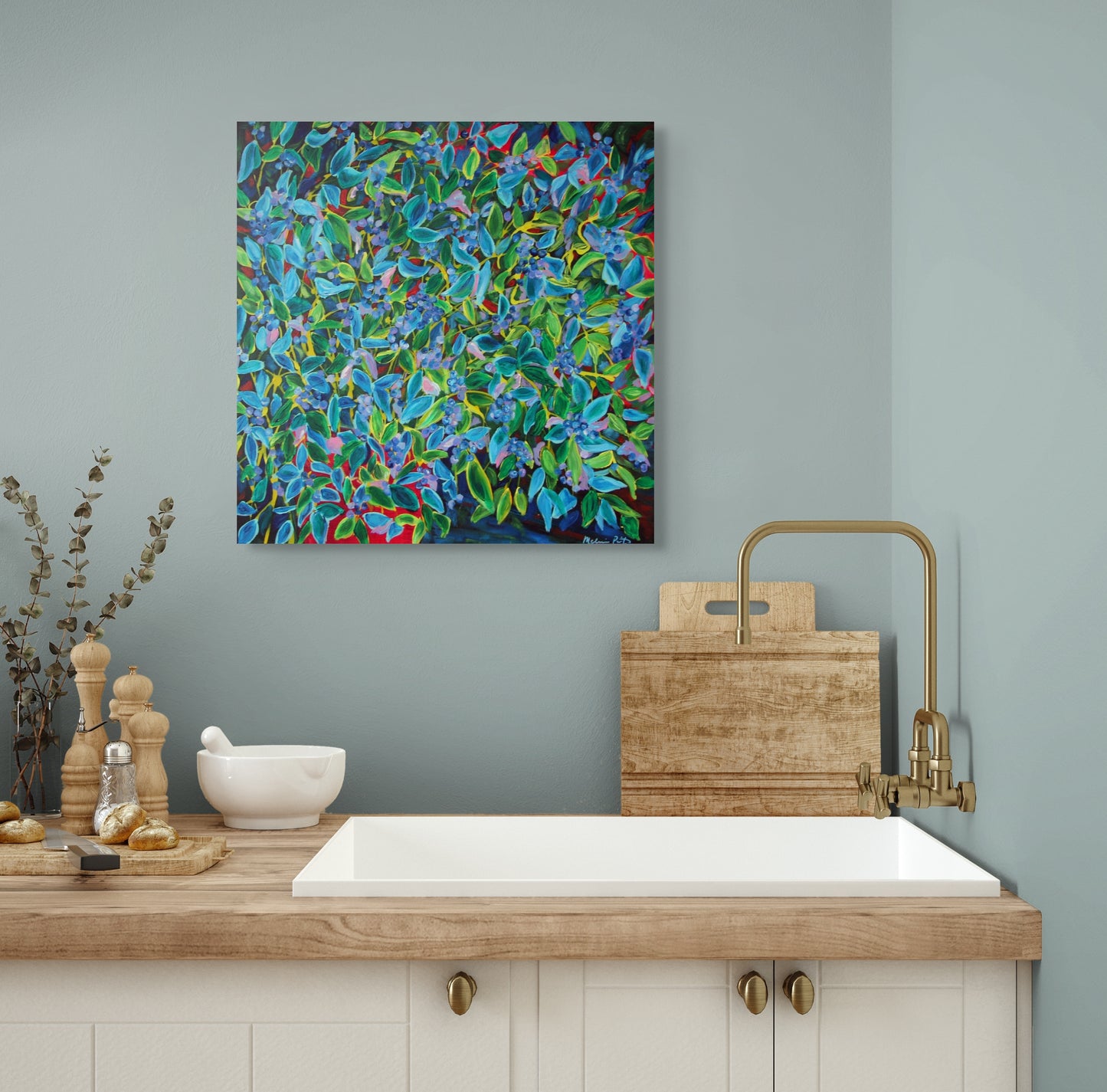 Bursting Blueberries - CANVAS PRINT