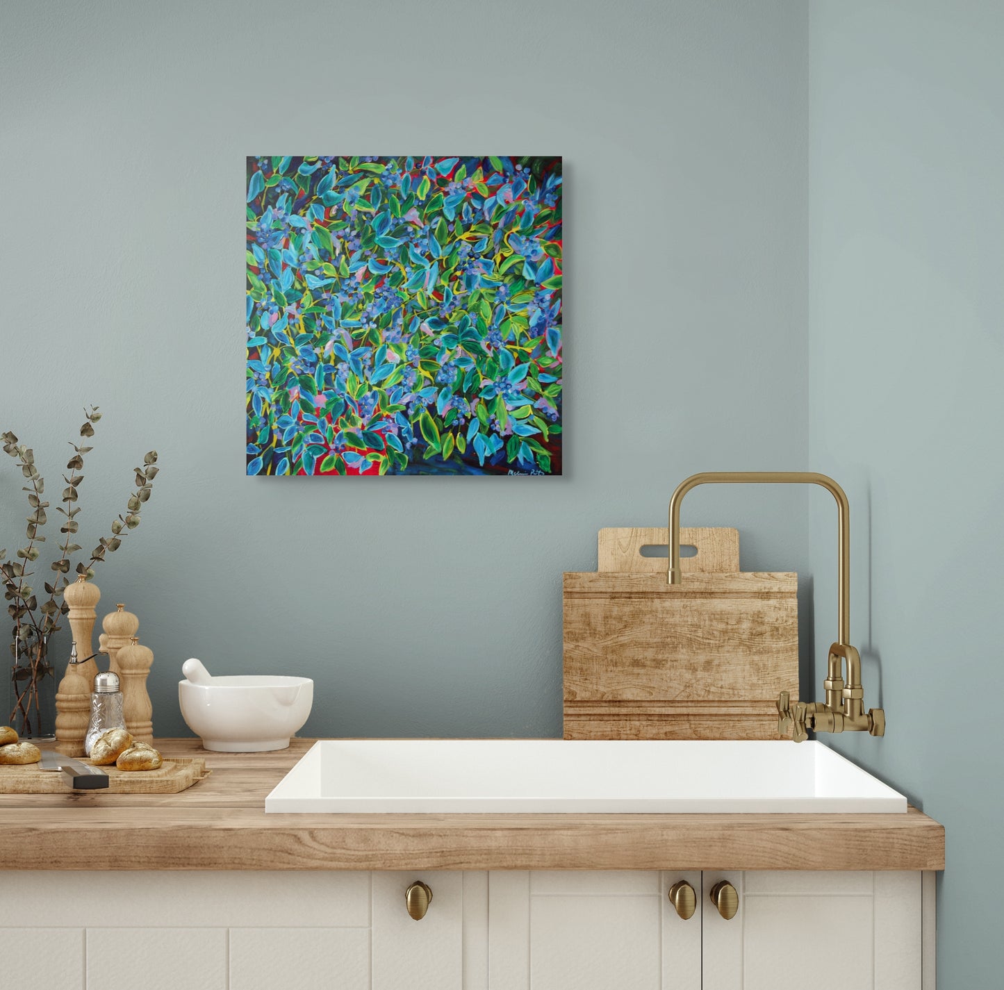 Bursting Blueberries - CANVAS PRINT