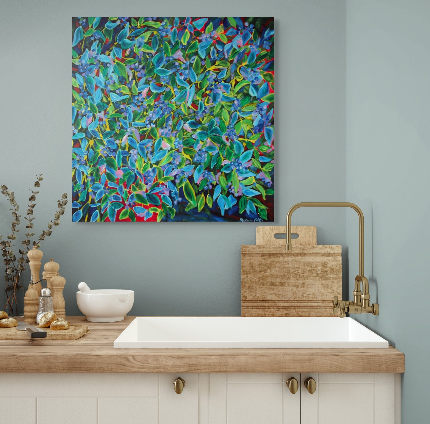 Bursting Blueberries - CANVAS PRINT